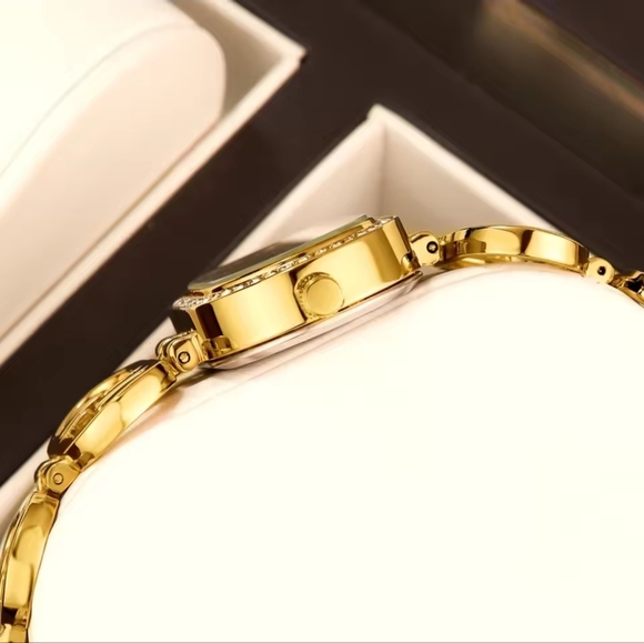 Gold Watch with White Face - Picture 3 of 4